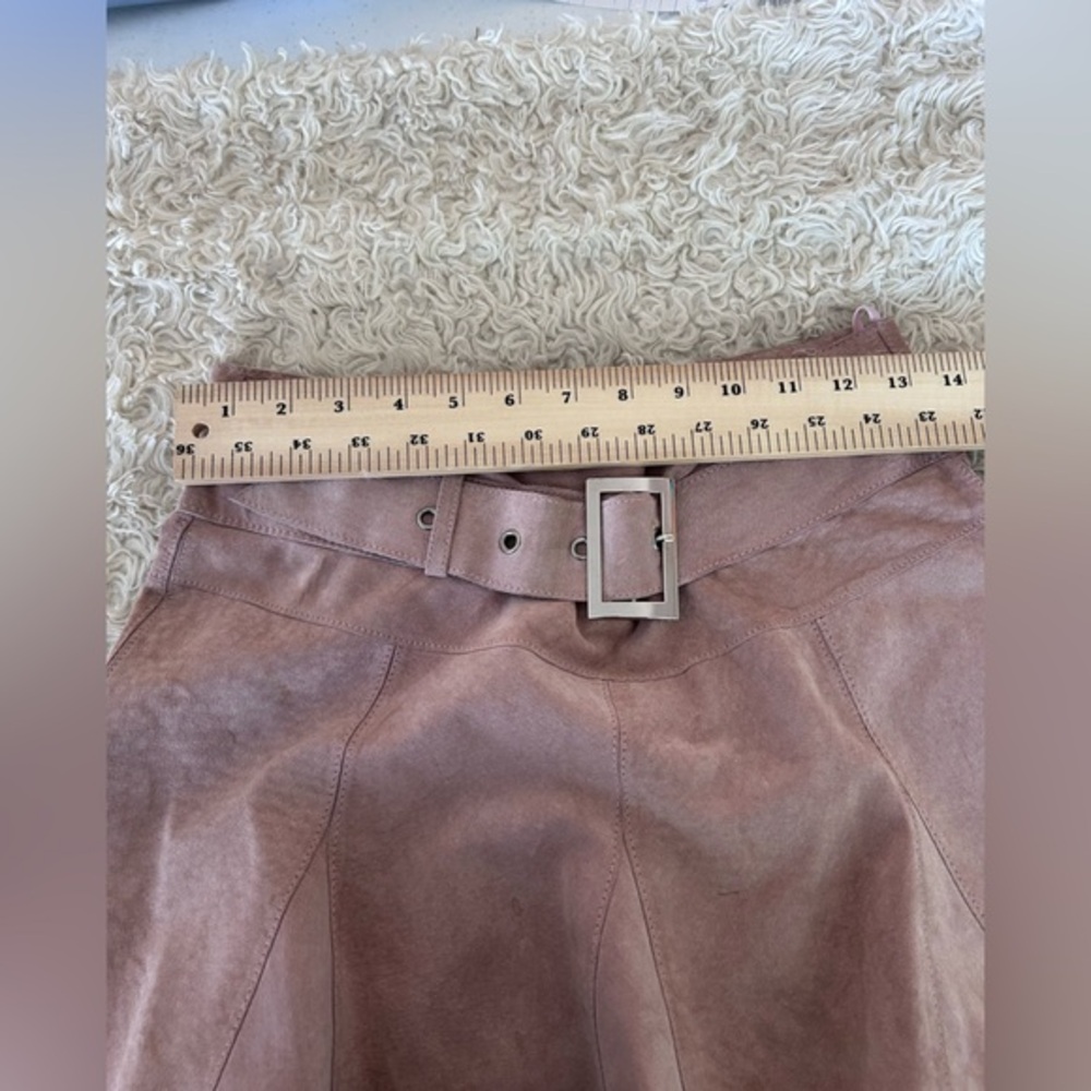 bebe Dusty Pink Mini Skirt with Belt - Picture 3 of 7